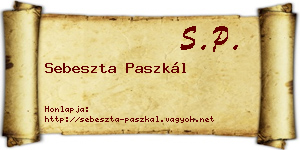 Sebeszta Paszkál névjegykártya